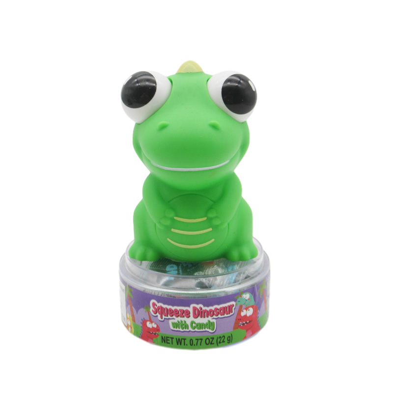 squeeze dinosaur with candy box